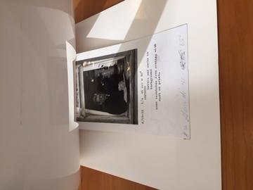 Handwritten notes around the edge of a test photograph.