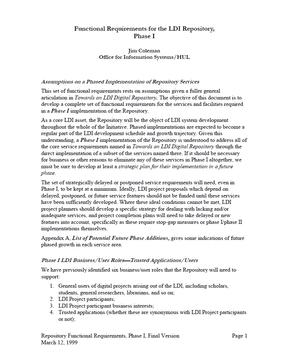 DRS Functional Requirements document