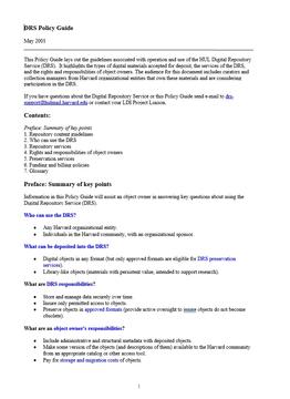 Image of DRS Policy Guide, version 1