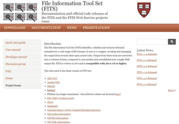 File Identification Tool Set (FITS) web page