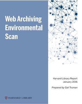 Cover of the Web Archiving Environmental Scan report, 2016
