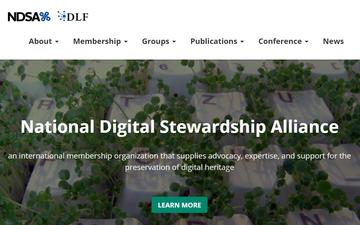 Front page of NDSA website, 2010