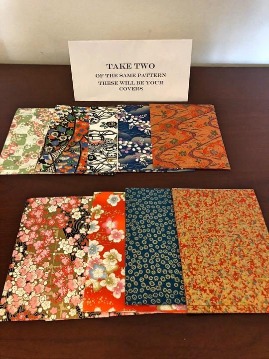 Papers used in making Japanese books.