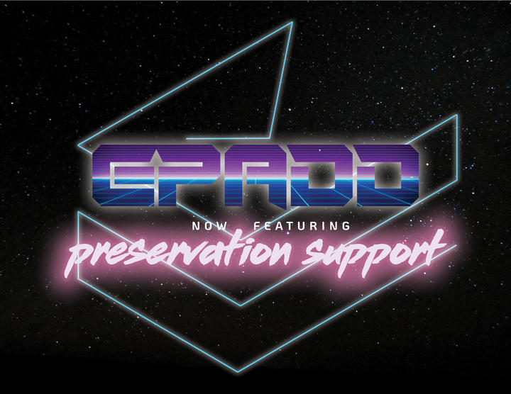 Black space image with stars that reads ePADD now with preservation functionality over it